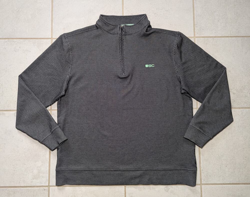 Black Clover Men's Large Sweatshirt 1/4 Zip Pullover Golf Performance Sweater